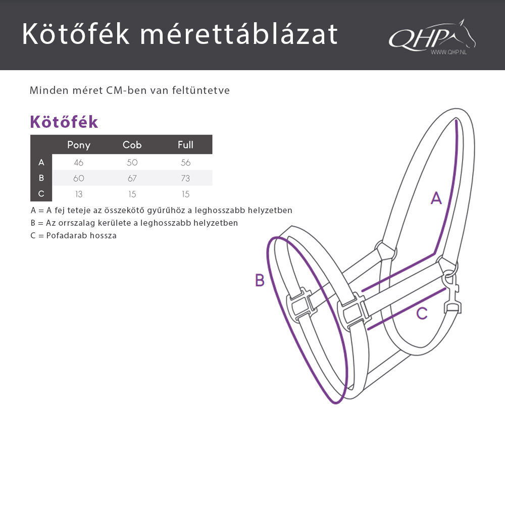 QHP bélelt kötőfék