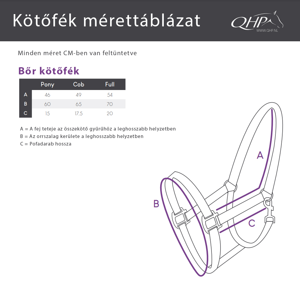 QHP bőr kötőfék