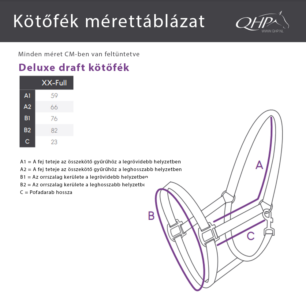 QHP Deluxe draft kötőfék