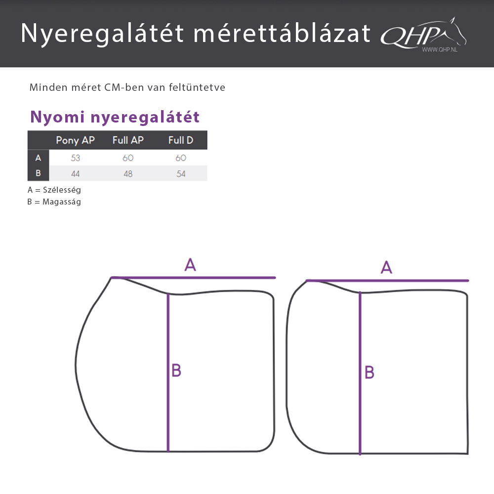 QHP nyomi nyeregalátét