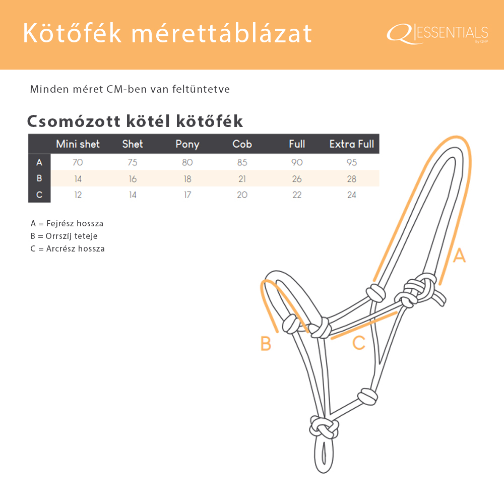 QHP Q csomózott kötőfék