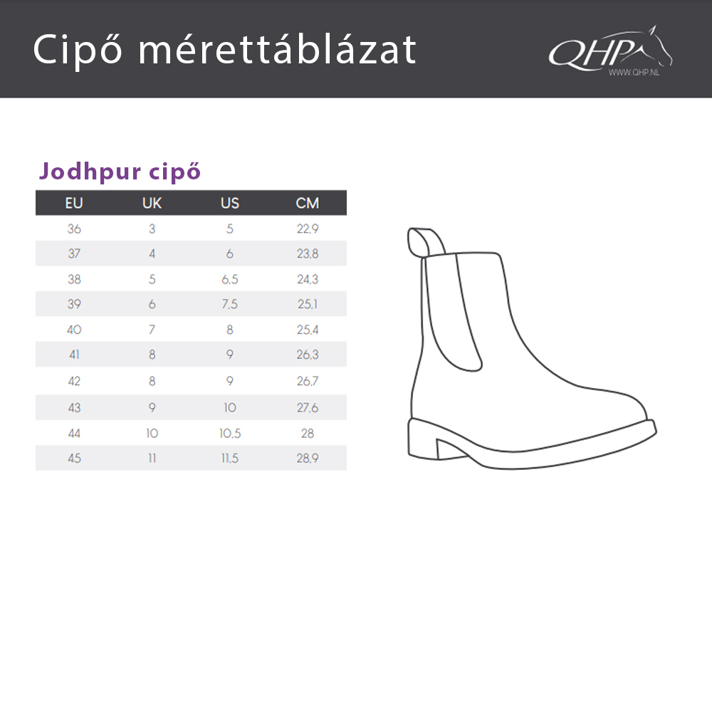 QHP jodhpur cipő