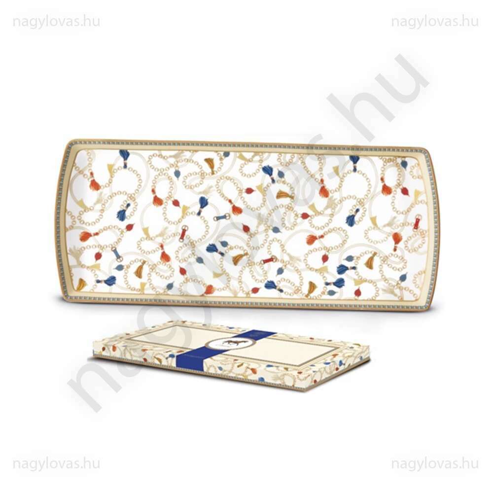 Cheval porcelán tálca 35X15cm