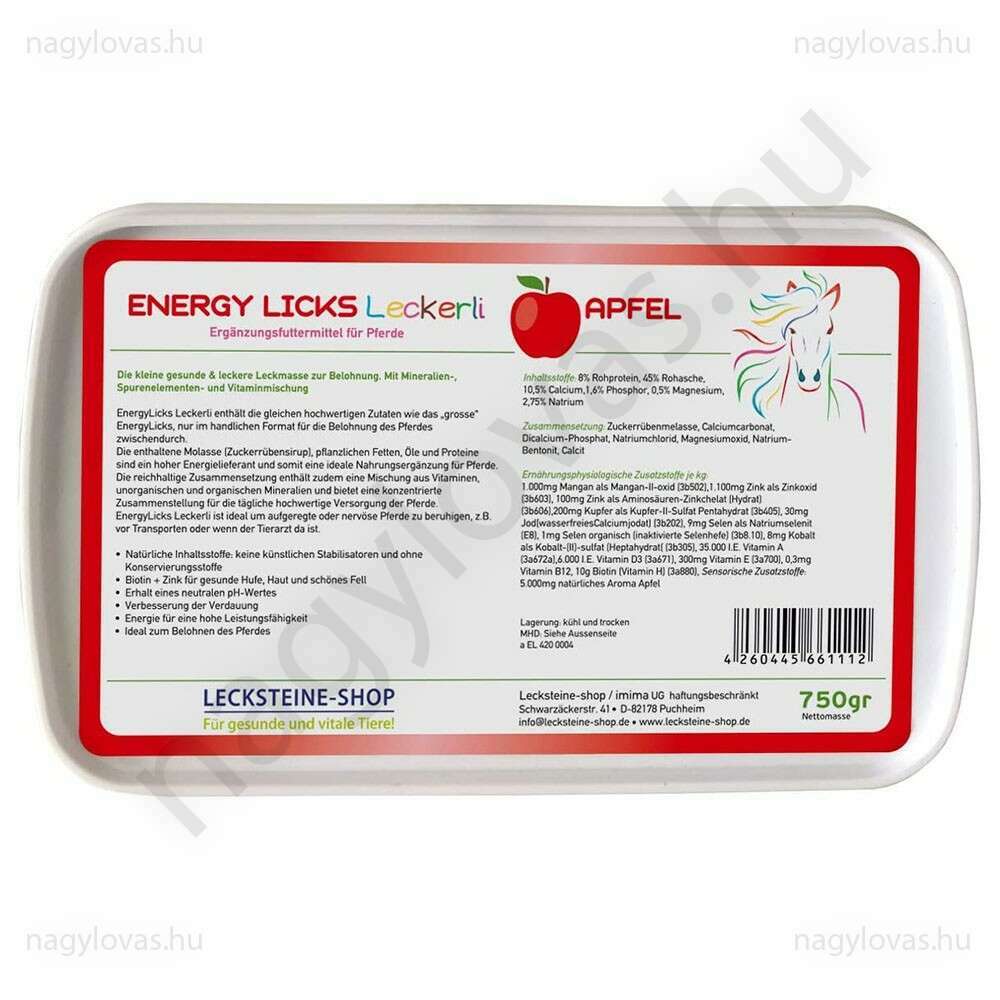 Energy Licks almás nyalótömb 750g