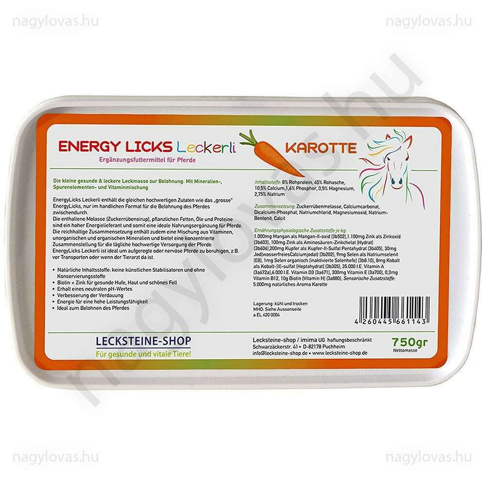 Energy Licks répás nyalótömb 750g