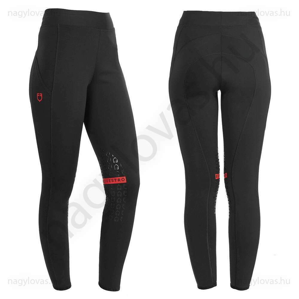 Equestro lovagló leggings szilikonos fekete