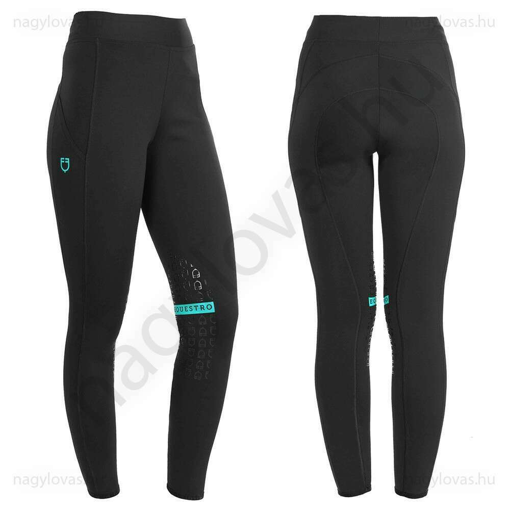 Equestro lovagló leggings szilikonos fekete