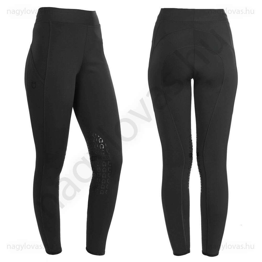 Equestro lovagló leggings szilikonos fekete