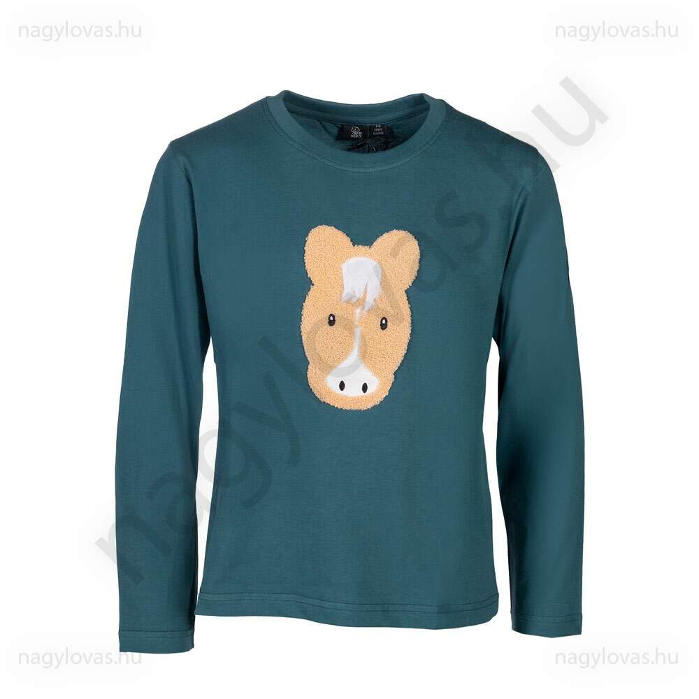 HKM Amina hosszú ujjú gyerekpóló petrol
