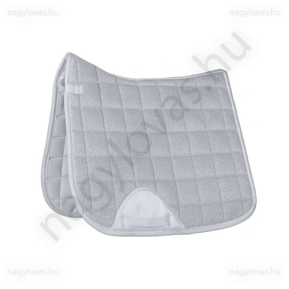 HKM Glitter Mesh univerzális nyeregalátét fehér