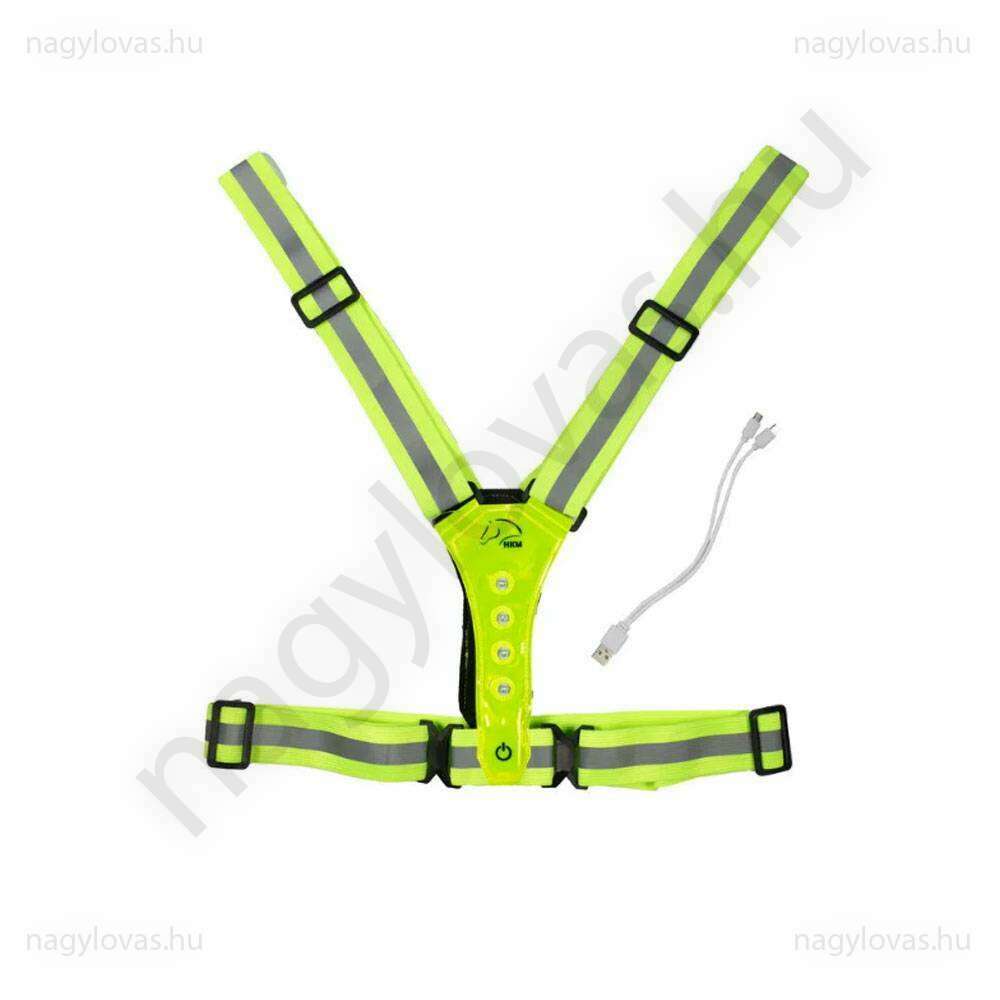 HKM Led  biztonsági mellény neon