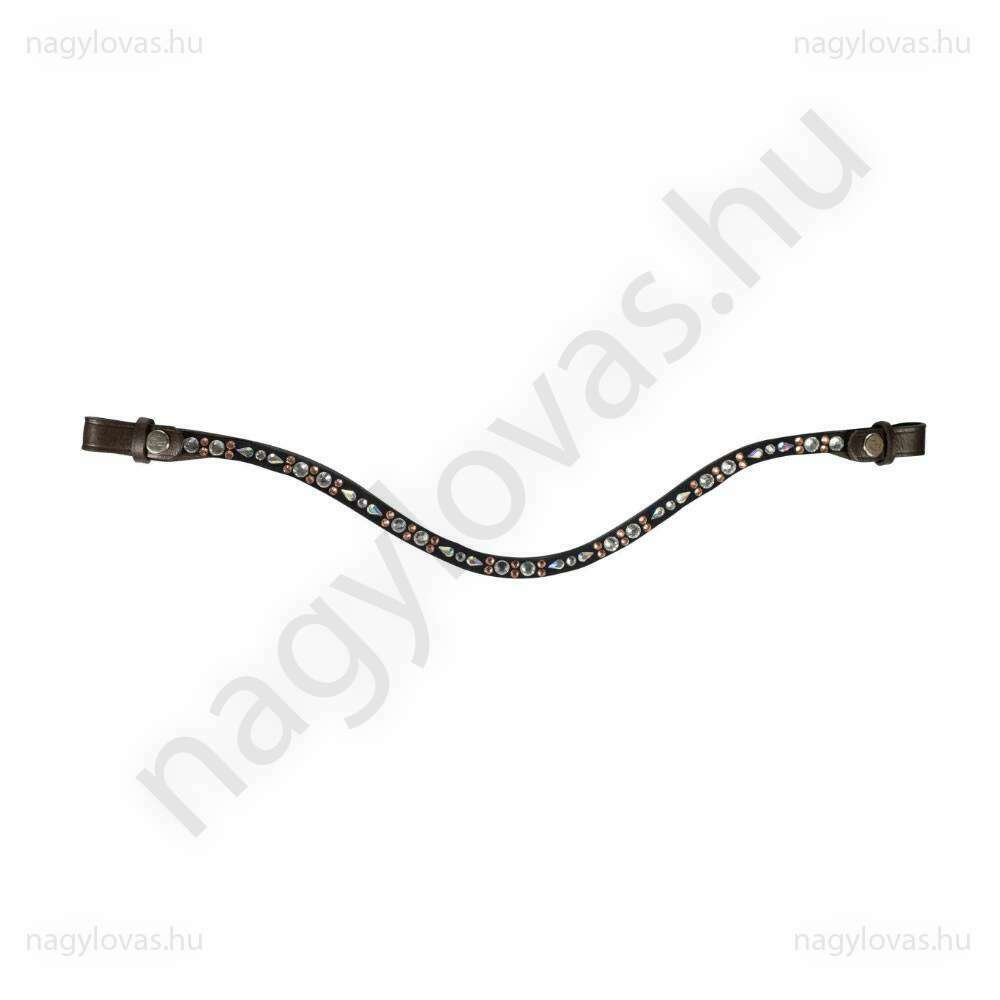 HKM Sparkle strasszos homlokszíj barna