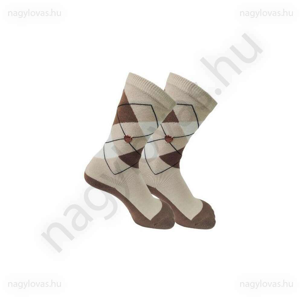 Imperial Riding káró mintás gyerek zokni drapp