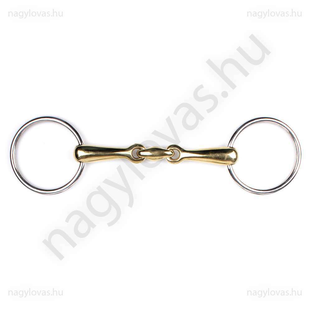 Kétszer tört Argentan rozsdamentes zabla - 12.5cm