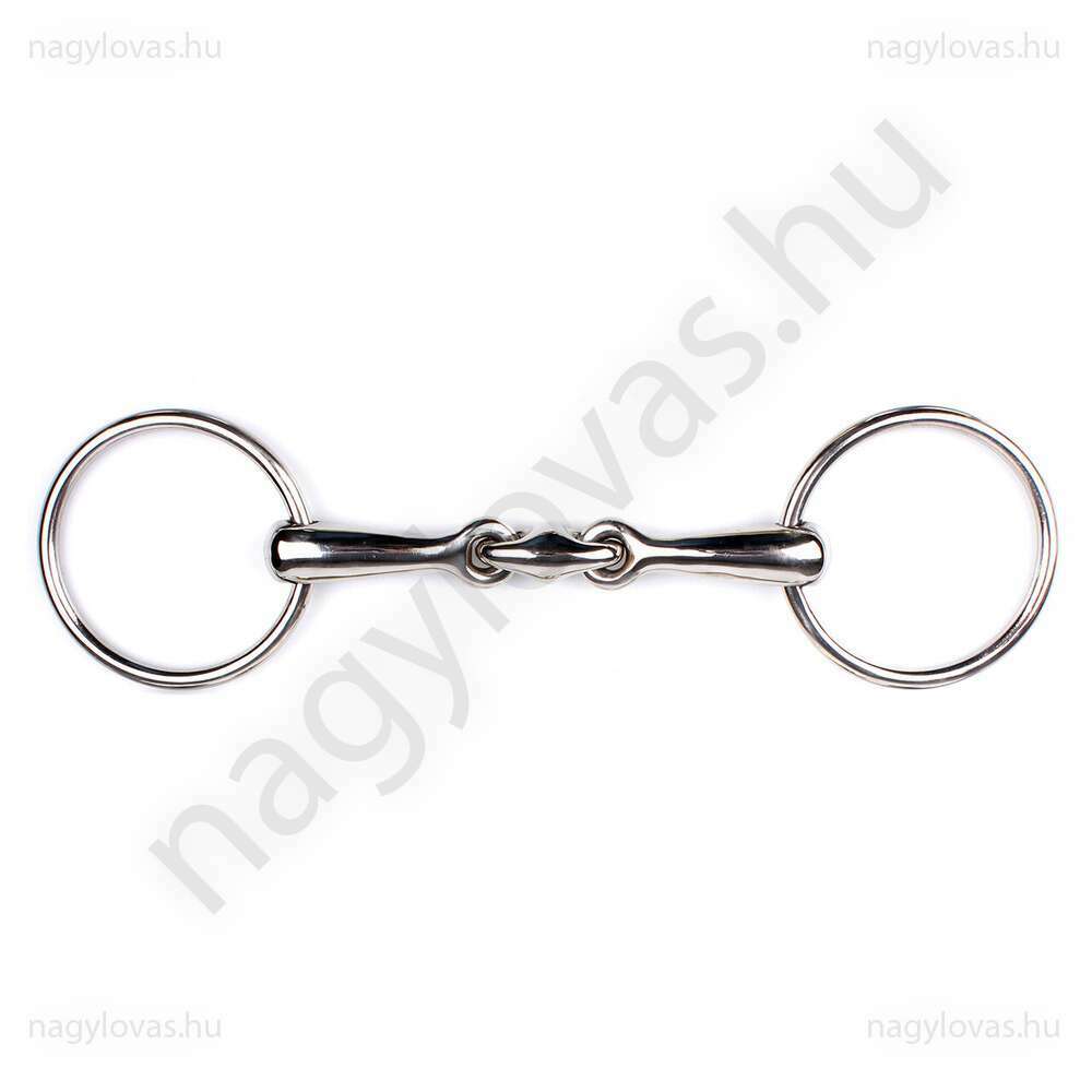 Kétszer tört rozsdamentes zabla - 12.5cm