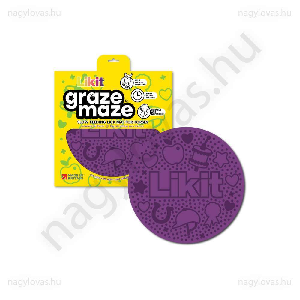 Likit Graze Maze nyalószőnyeg lovaknak lila