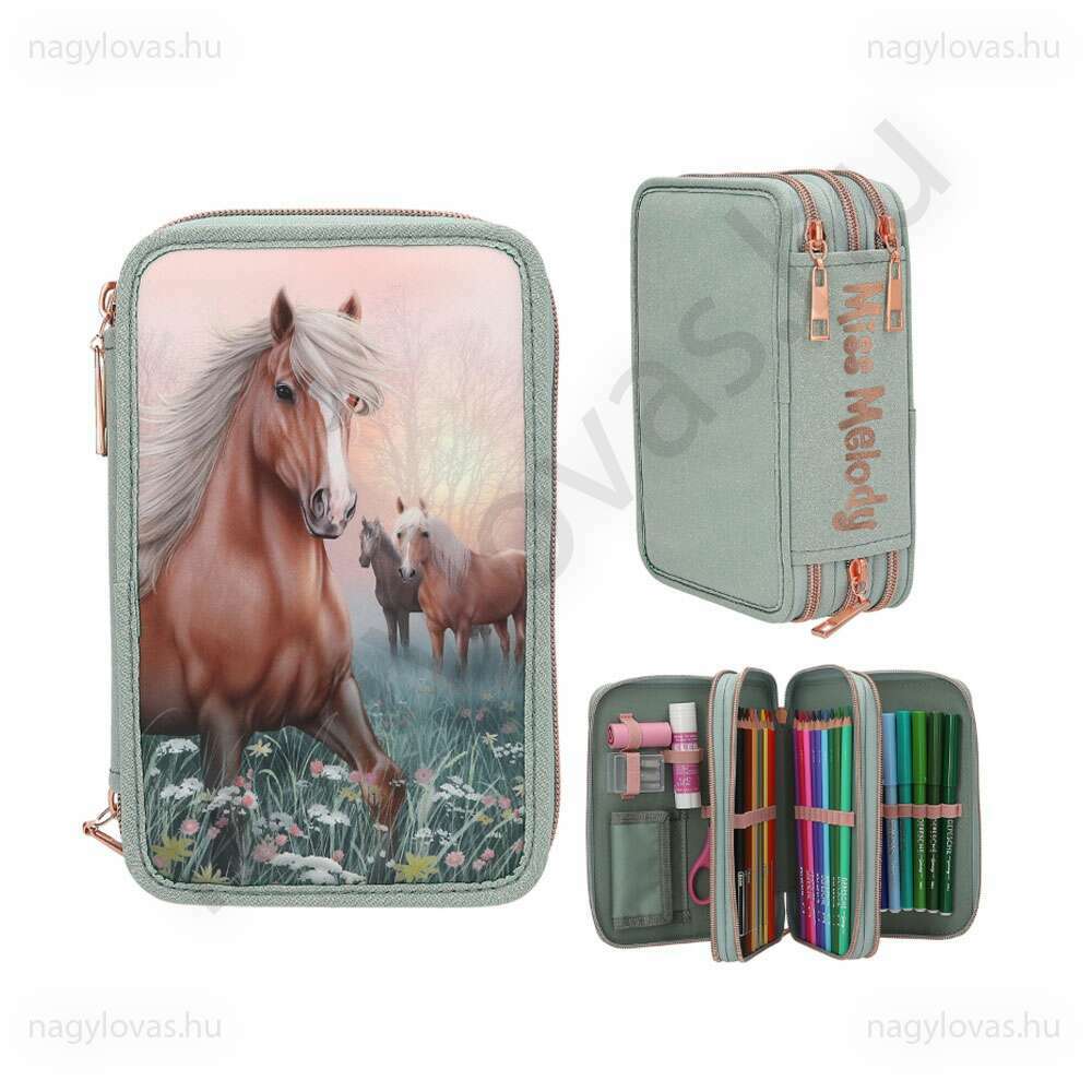 Miss Melody 3 emeletes töltött tolltartó