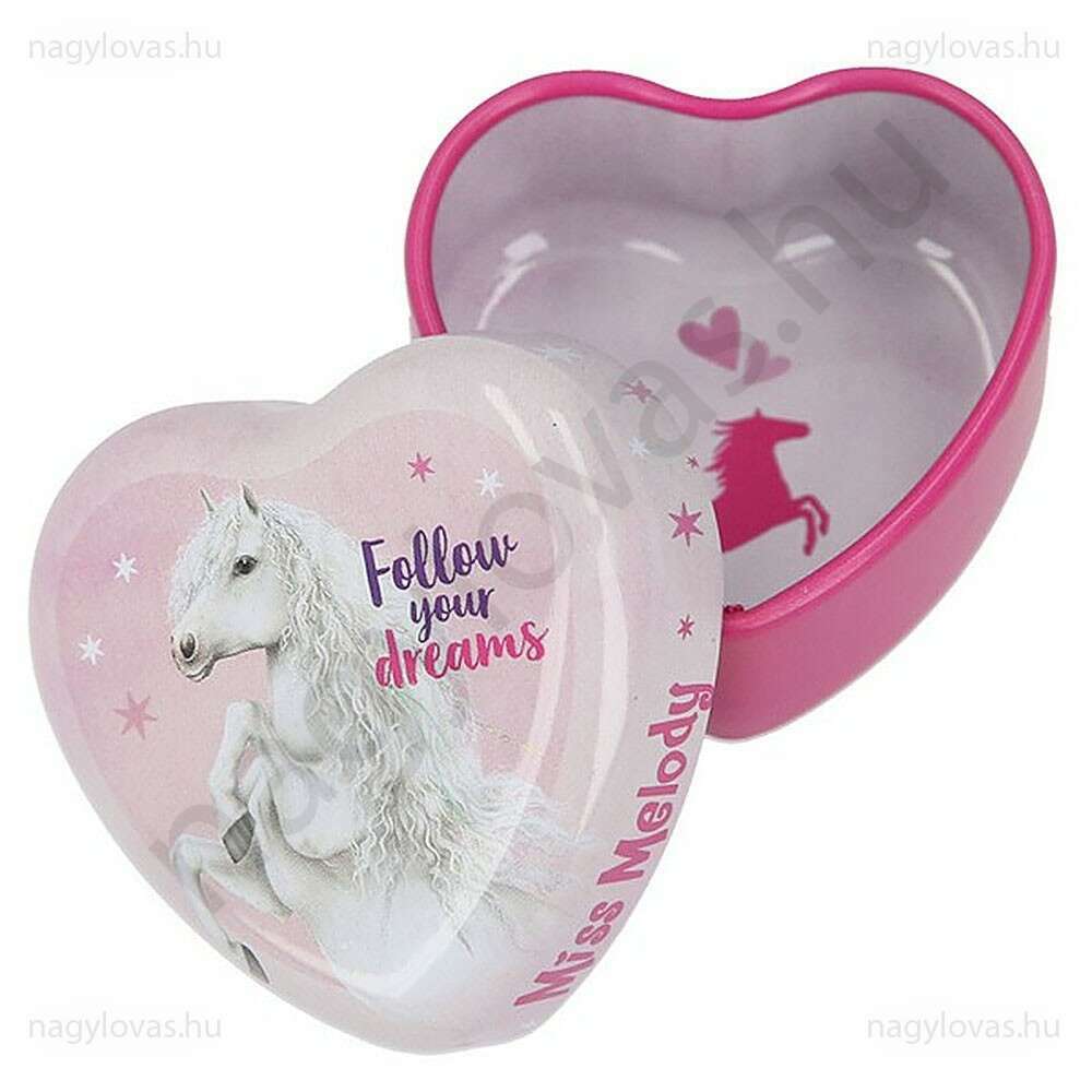 Miss Melody fém dobozka lovas mintával 