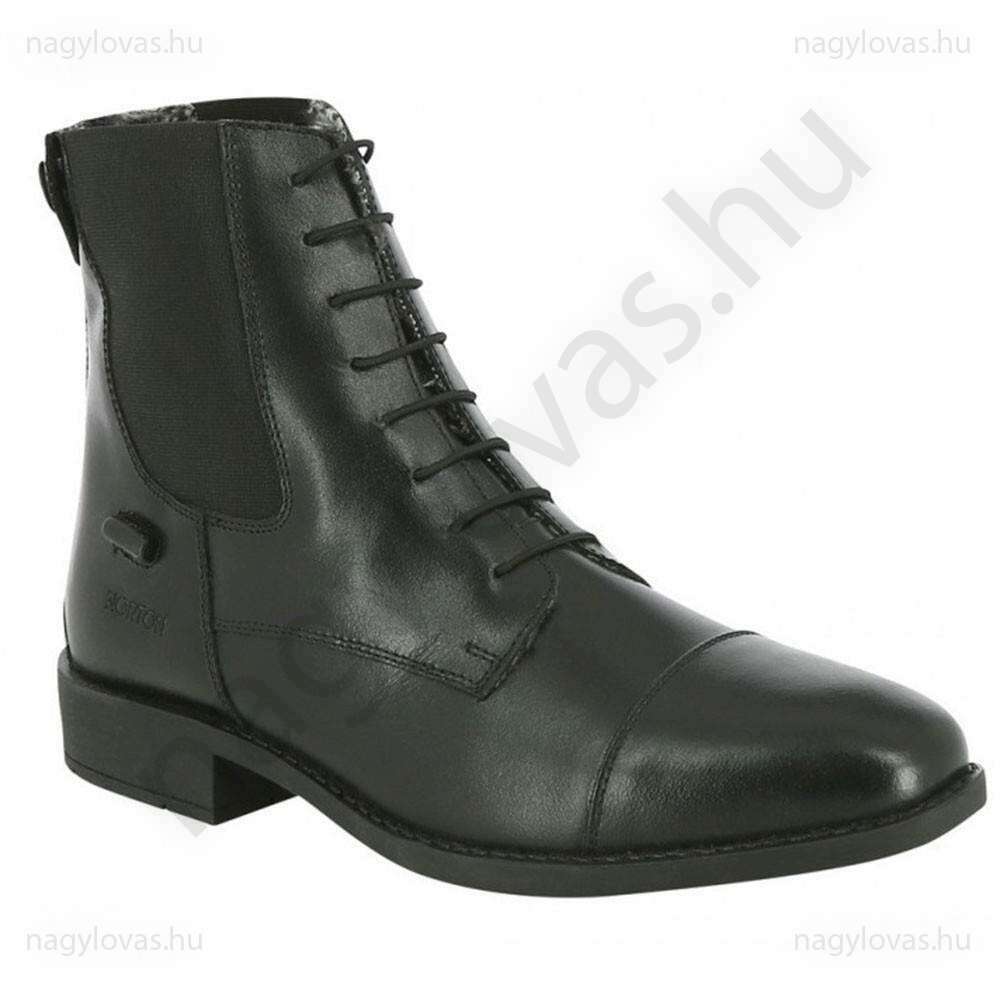 Norton bőr bélelt lovaglócipő fekete