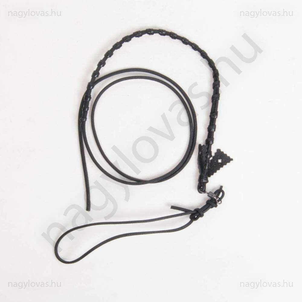 Ostorszíj csomózott forgós fekete