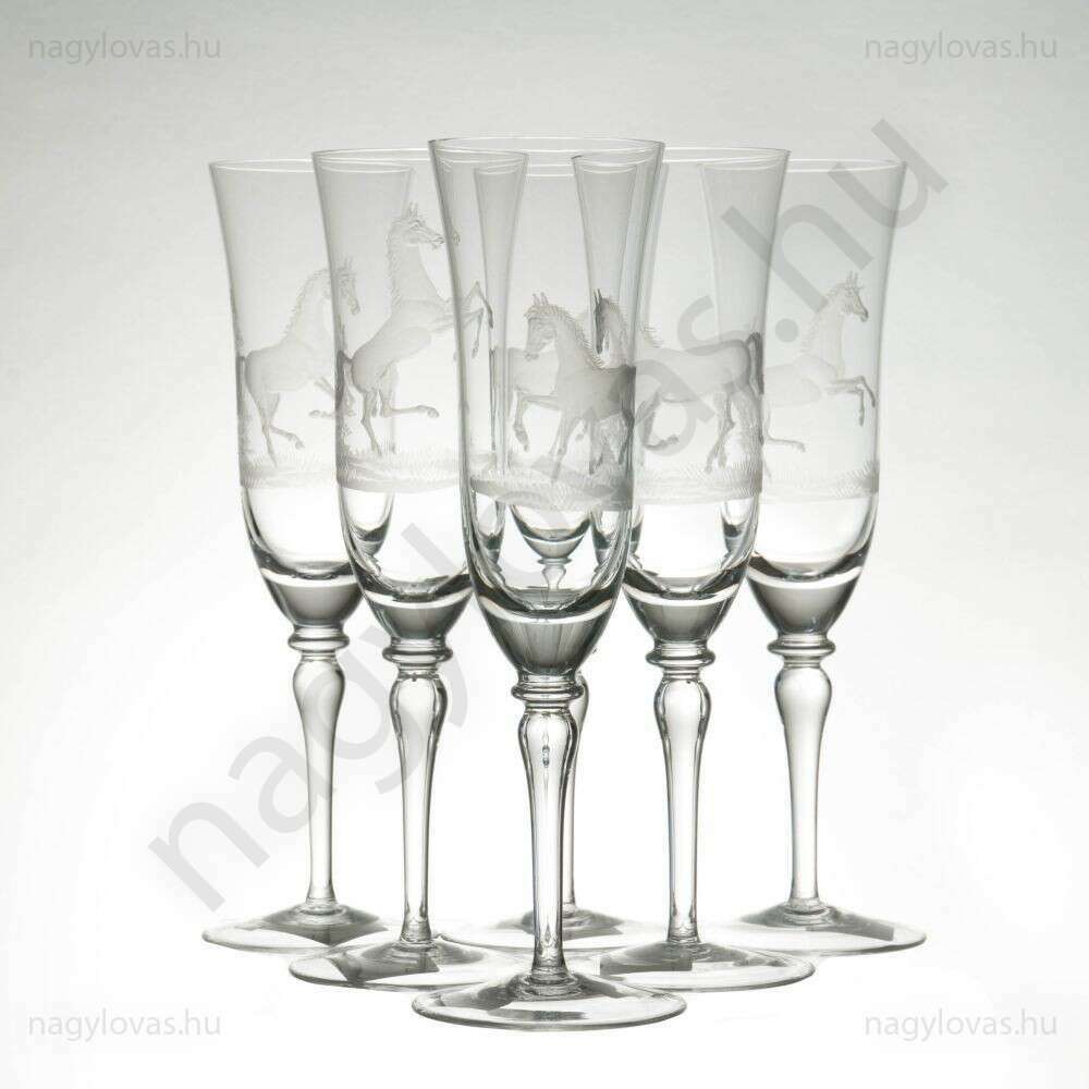 Pezsgős csiszolt pohár 6db/szett
