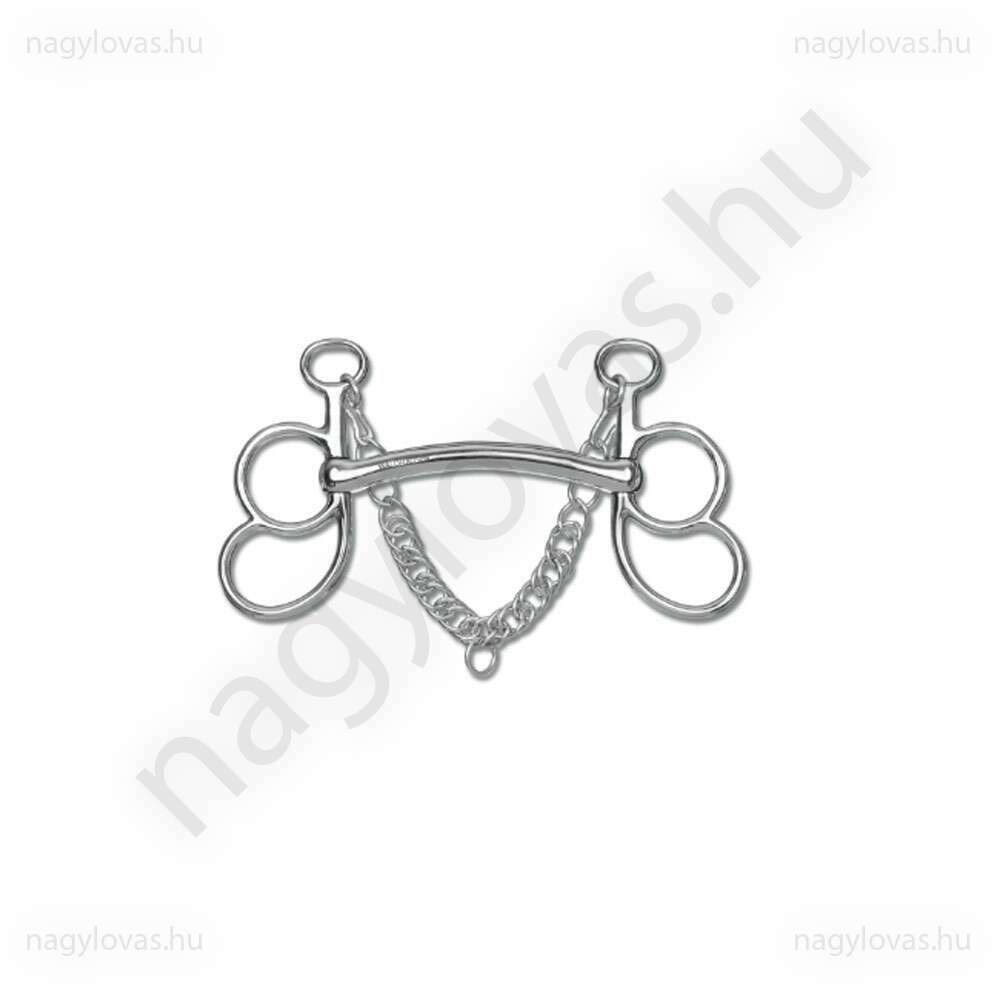 Postkandare fogatos acél zabla sima szájrésszel