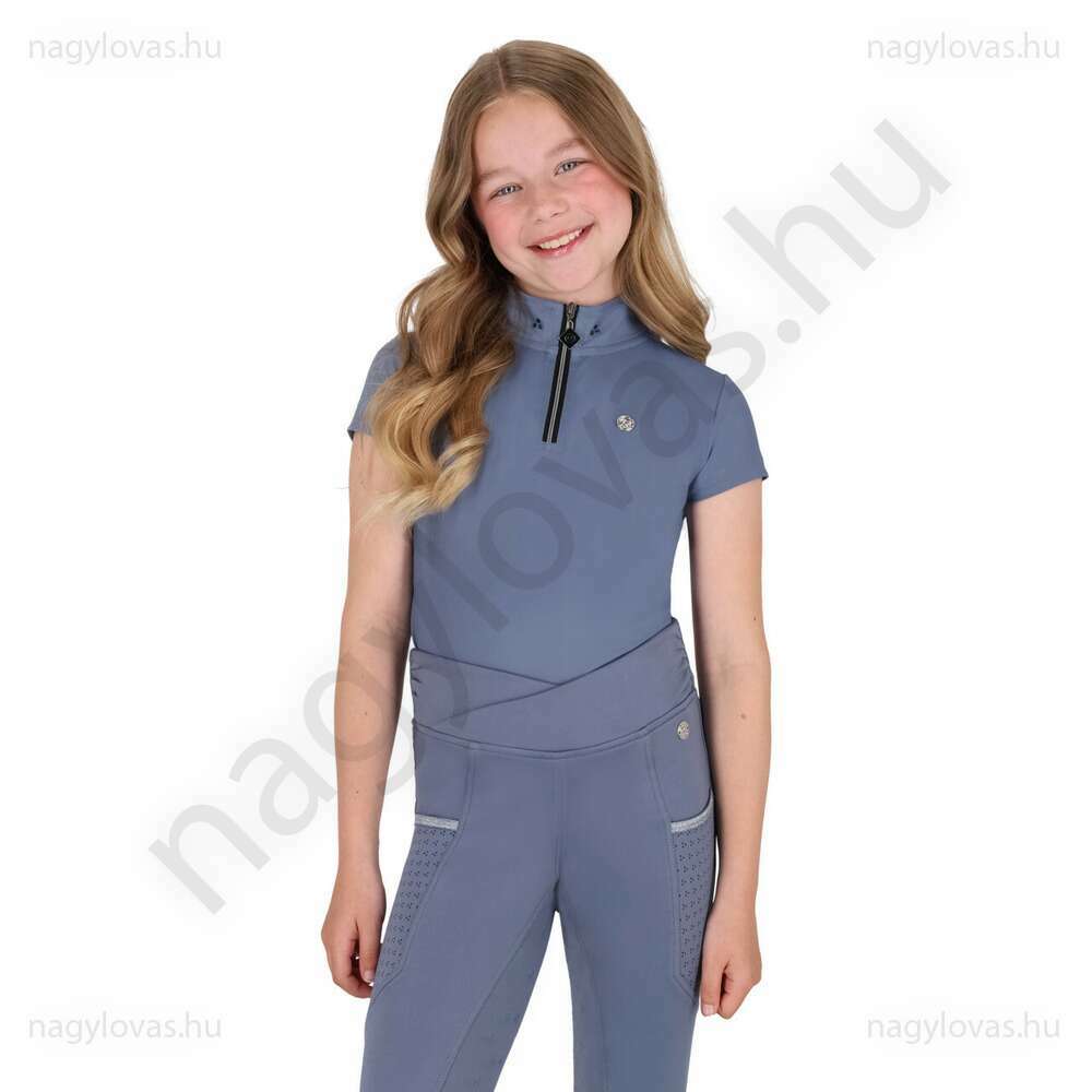 QHP Aubree Junior rövid ujjú póló kék 140