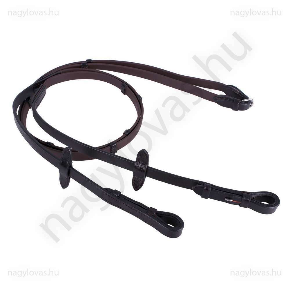 QHP bőr stoppos lovaglószár - Barna - Full