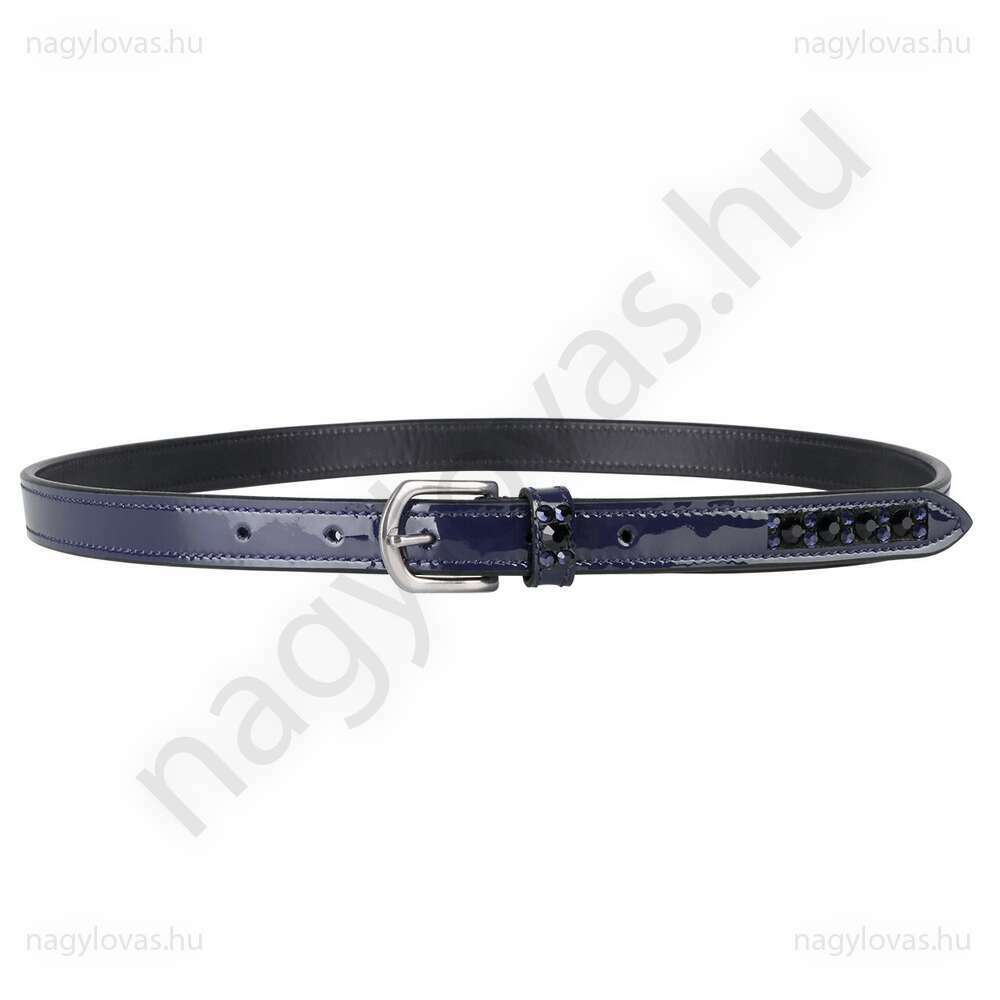 QHP Chianti női lakkbőr öv s.kék 95 cm
