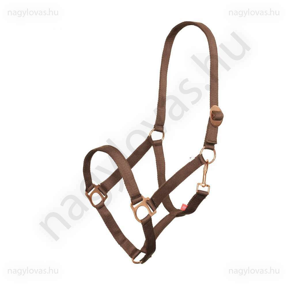 QHP Economic kötőfék walnut rosegold veretékkel