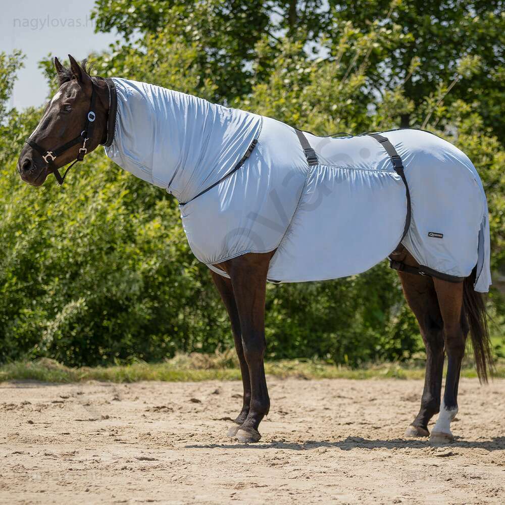QHP ekcéma lótakaró nyakas acélkék 115 cm