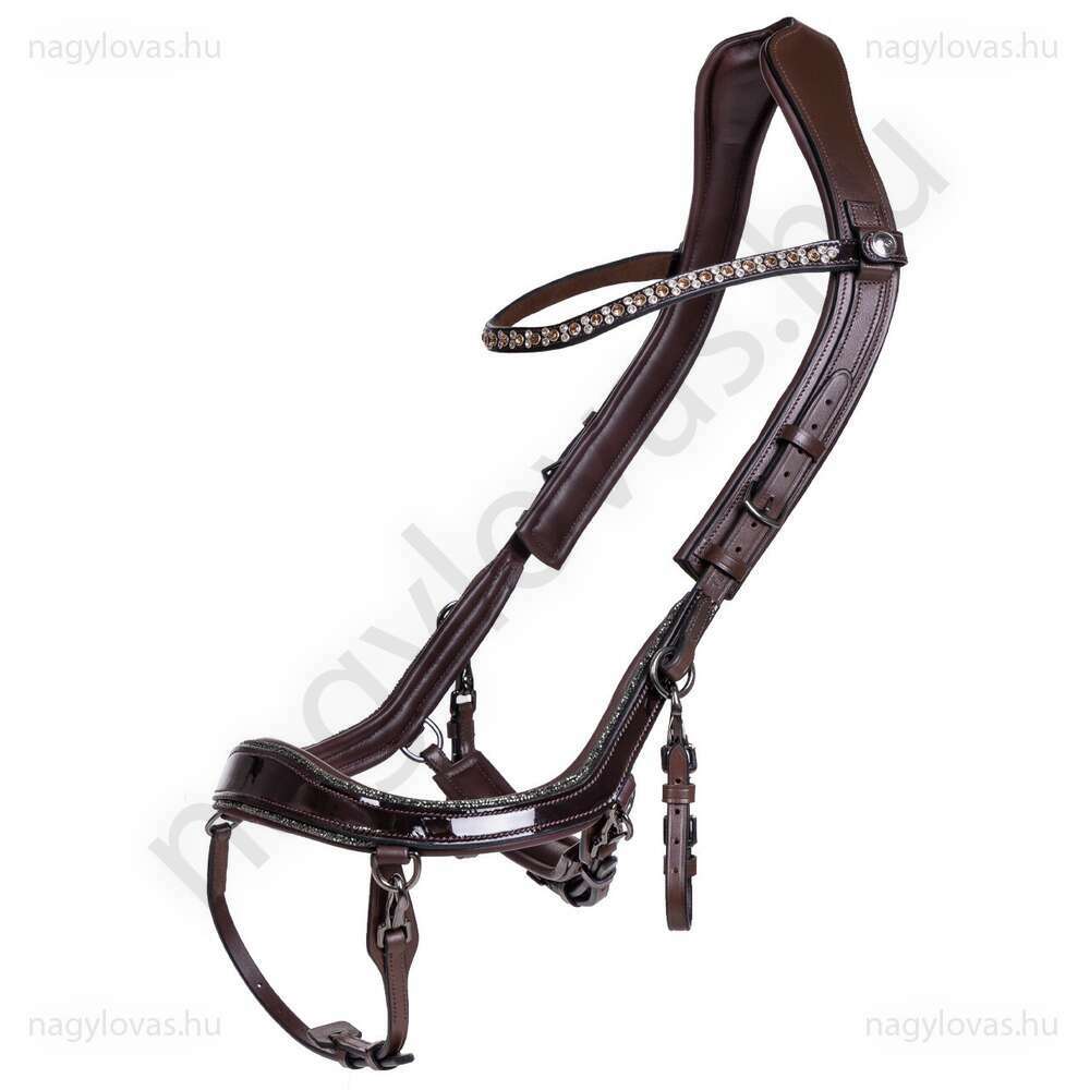 QHP FaySport bőr anatómiai kantár barna Full