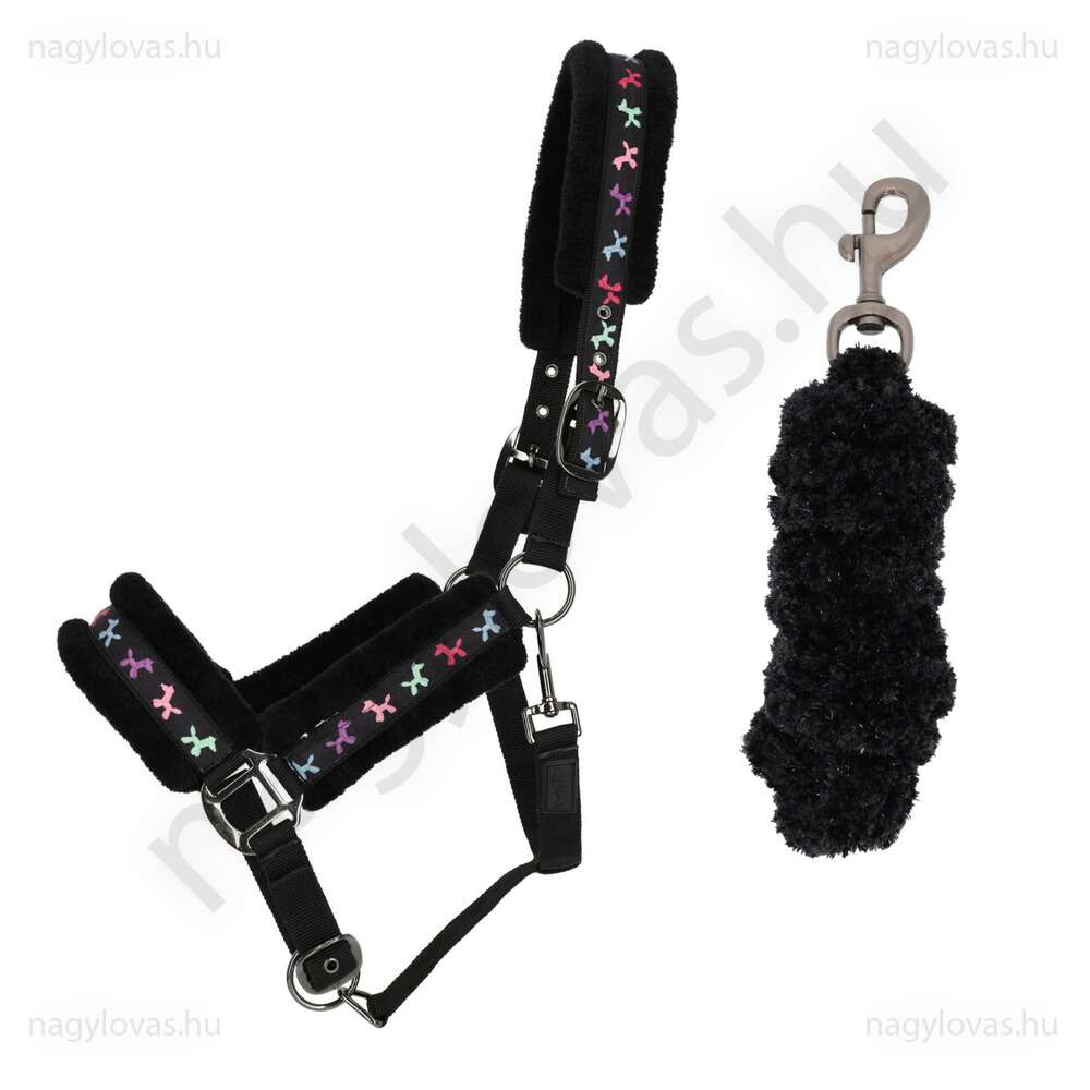 QHP Isalyn Unicorn Dream szőrmés kötőfék