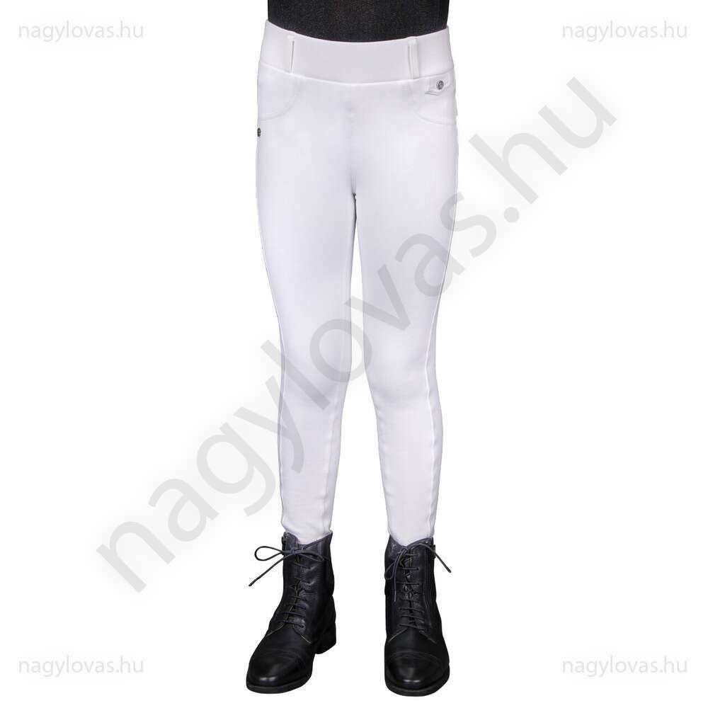 QHP Juliet Junior téli lovaglóleggings fehér 140
