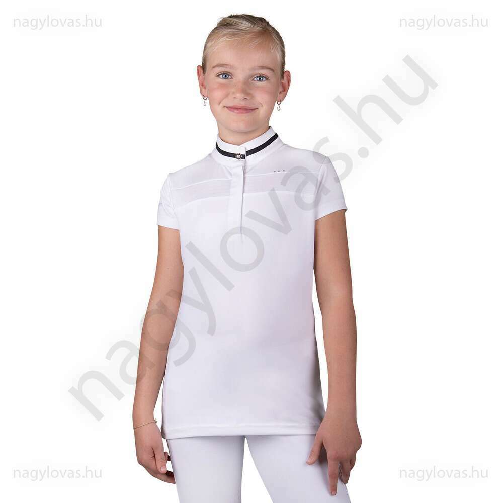QHP Kae Junior versenypóló fehér 140