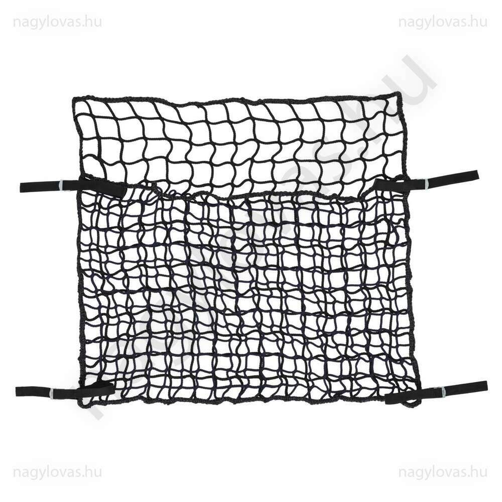 QHP kétoldalas szénaháló 160x100cm fekete XL