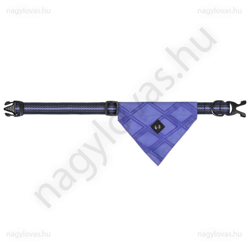 QHP kutyáknak való nyakörv kendővel  kék/mintás  M