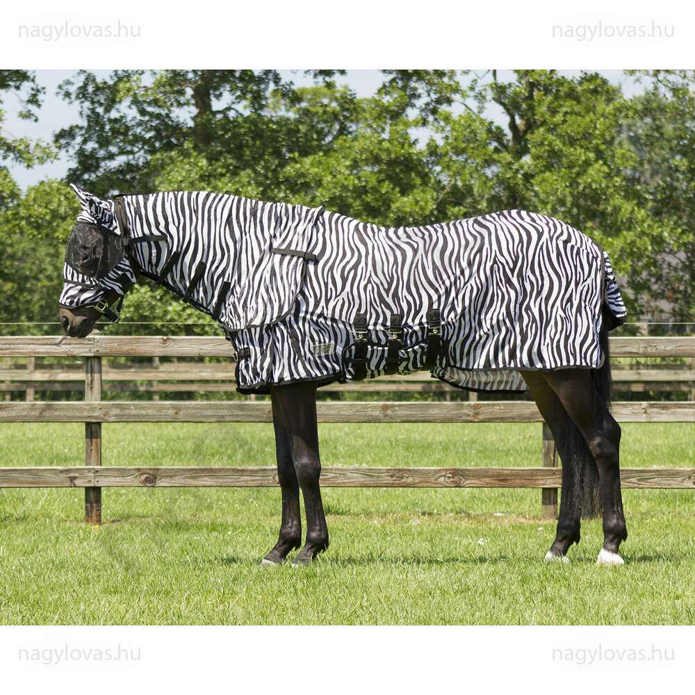 QHP légytakaró levehető nyakrésszel és maszkkal zebra 125 cm