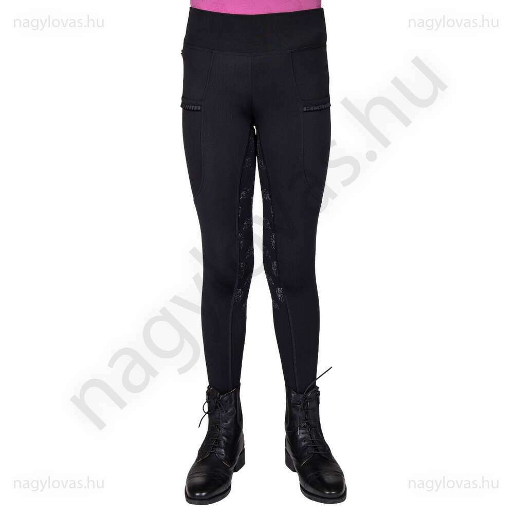 QHP  Lissie Junior lovaglóleggings fekete 98