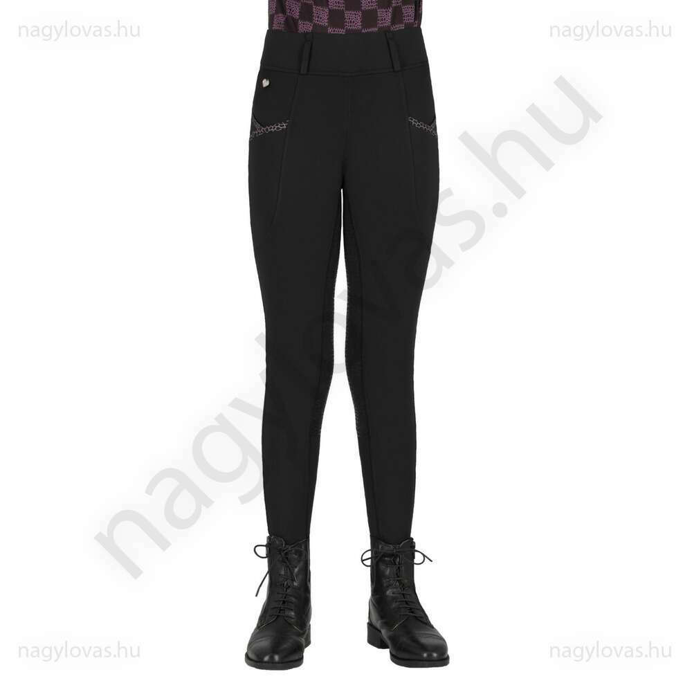 QHP Lize téli lovaglóleggings fekete 152