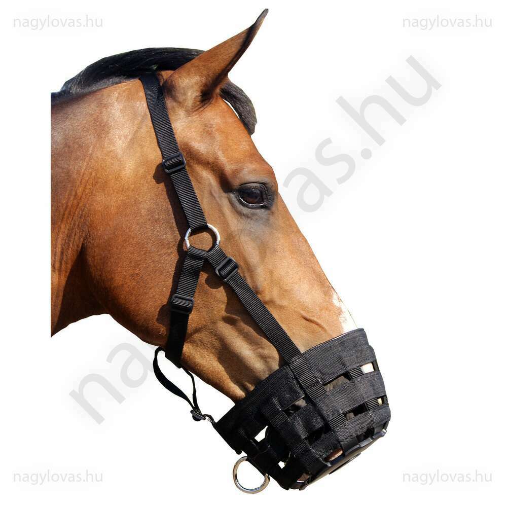 QHP lószájkosár fekete póni