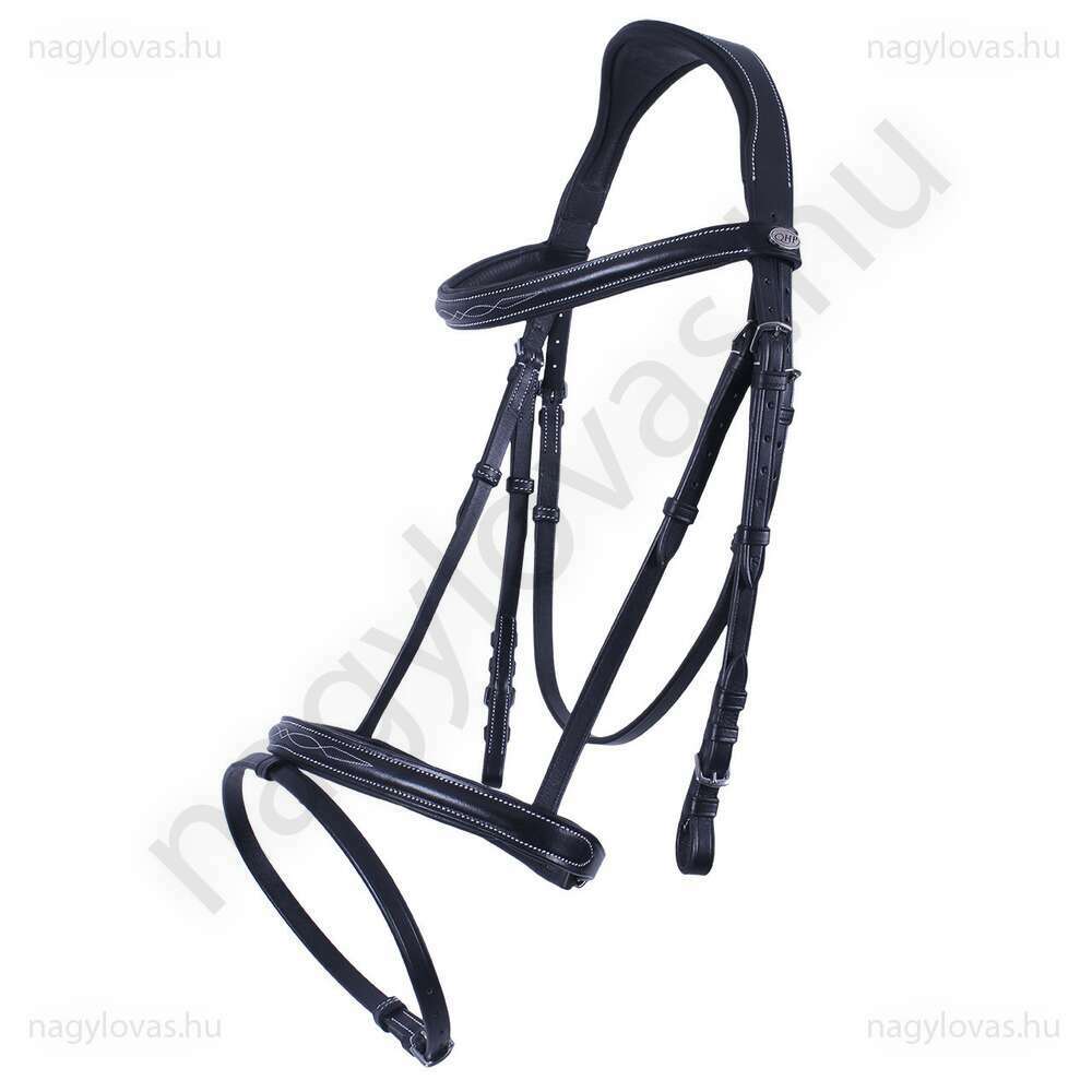 QHP Luxury kantár - Fekete - Cob
