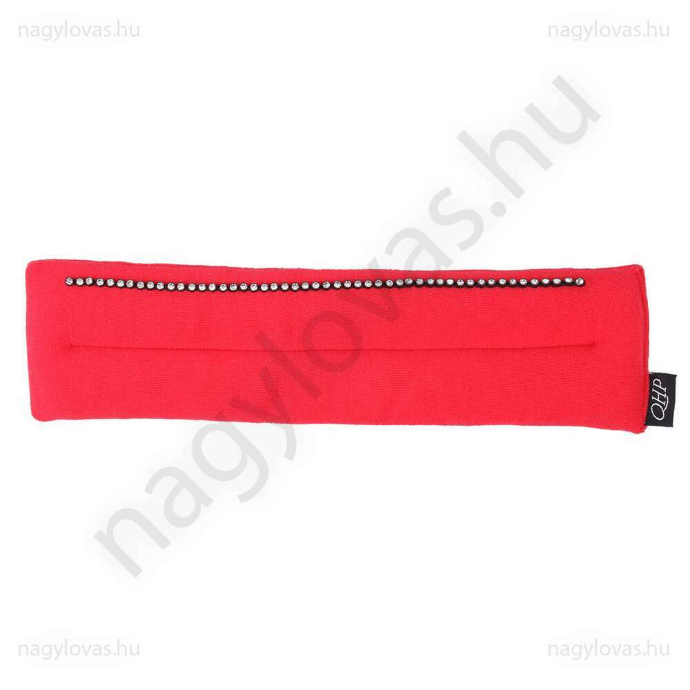 QHP  Madelon orrszíjvédő strasszokkal piros póni