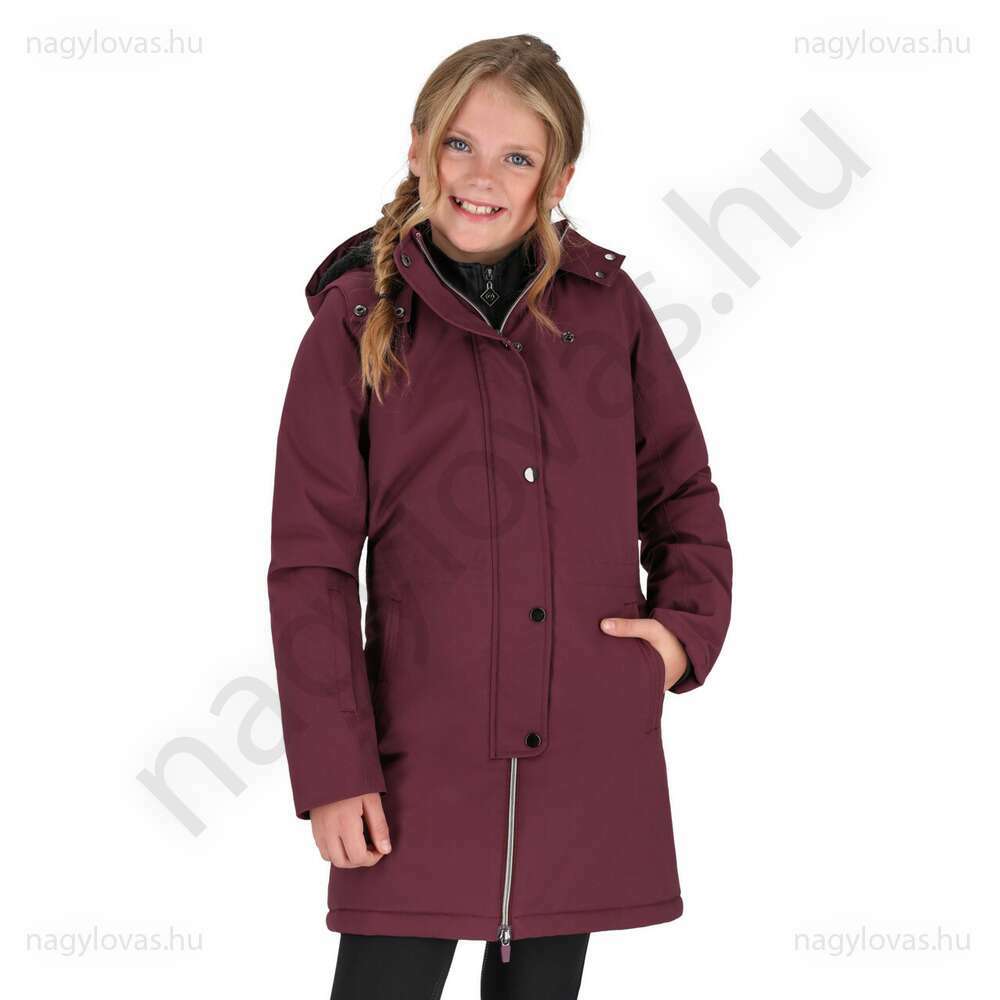 QHP  Maelynn  gyerek téli lovaglókabát bordó 140