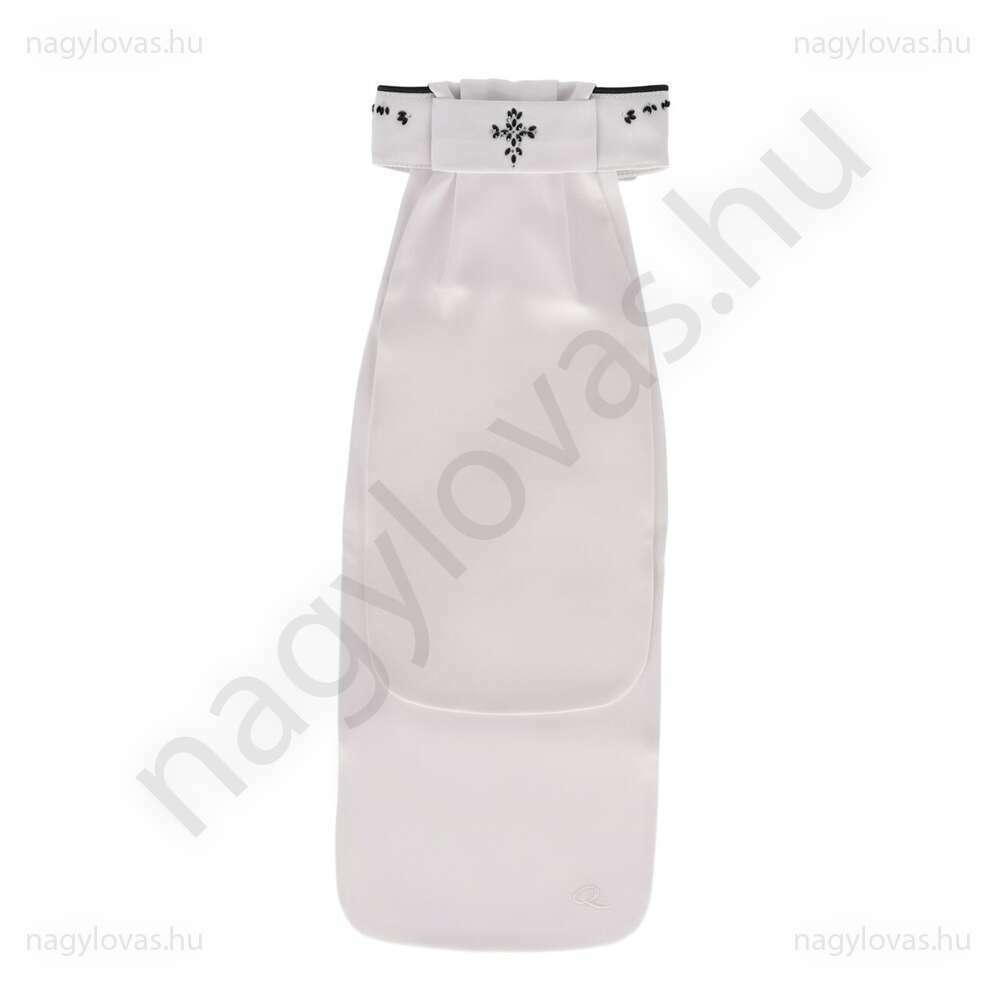 QHP Novah zsabós strasszos  nyakkendő fehér/fekete S