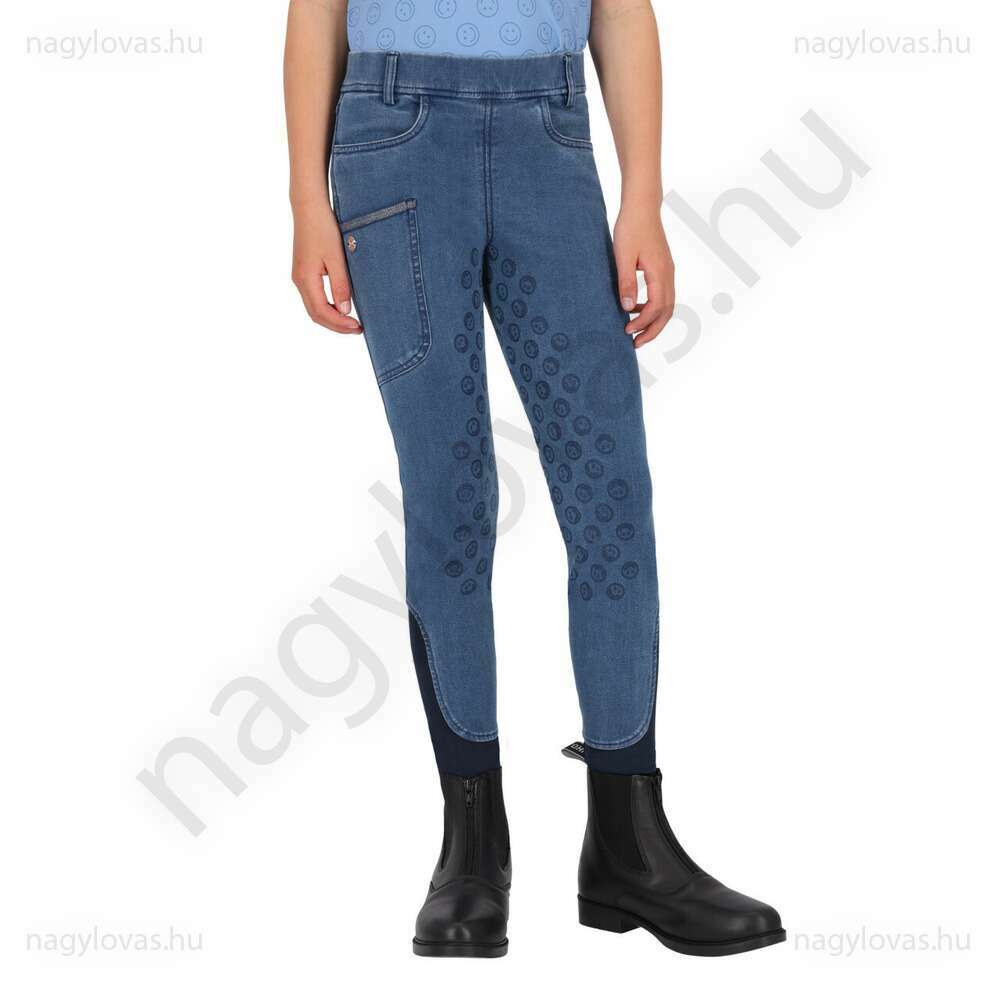 QHP Rosalynn gyerek lovaglónadrág denim