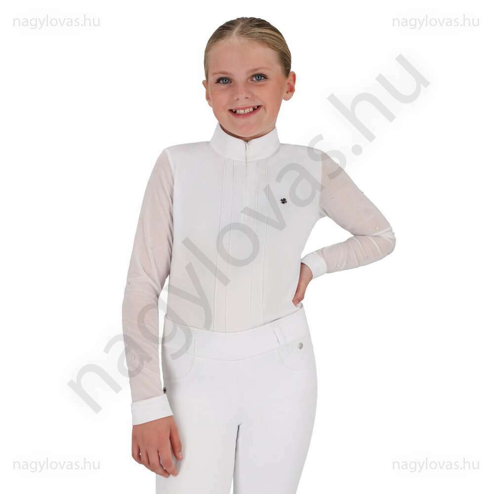 QHP Sennah gyerek versenypóló fehér 128