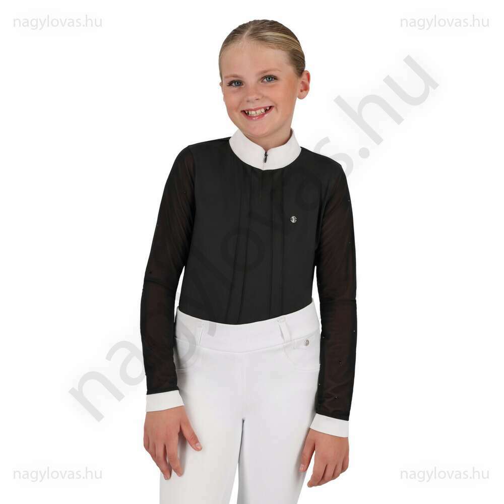 QHP Sennah gyerek versenypóló fekete 164