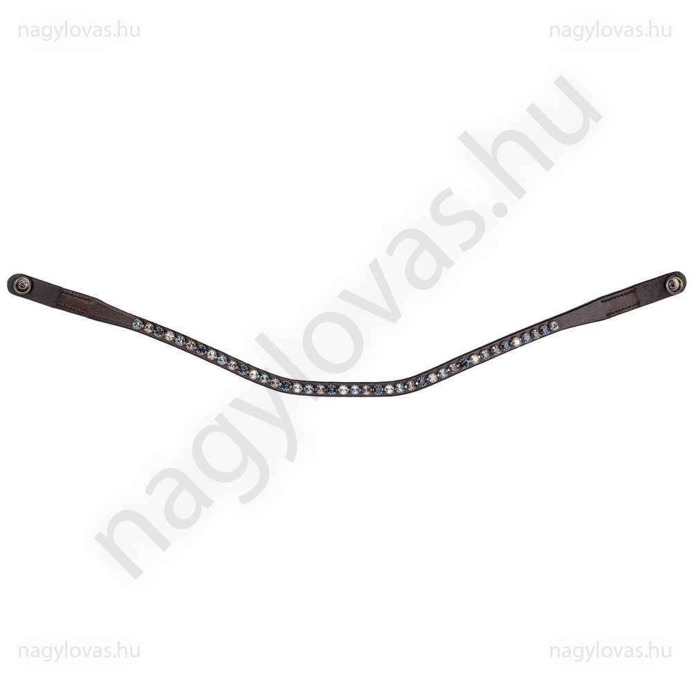 QHP  ShineBright homlokszíj barna/kék póni