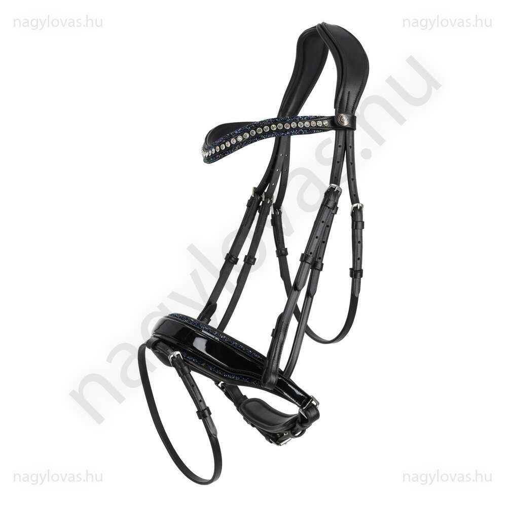 QHP Skye cserélhető orrszíjbetét fekete/s.kék póni